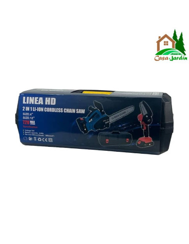 Conjunto de Motosierras con 2 Baterías de Li-Ion - vista caja