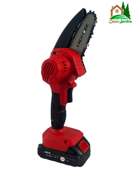 Conjunto de Motosierras con 2 Baterías de Li-Ion - vista motosierra pequeña lateral derecho