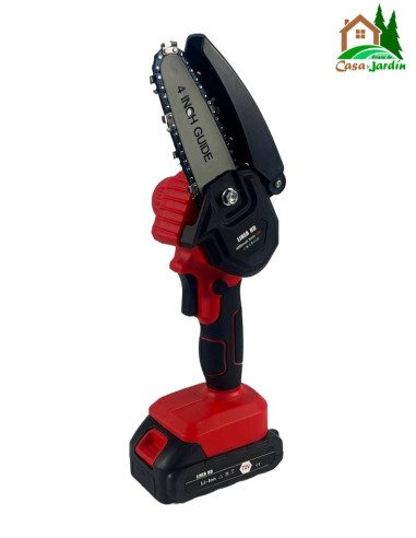 Conjunto de Motosierras con 2 Baterías de Li-Ion - vista motosierra pequeña lateral izquierdo