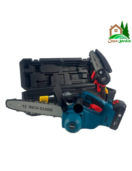 Conjunto de Motosierras con 2 Baterías de Li-Ion - vista conjunto completo