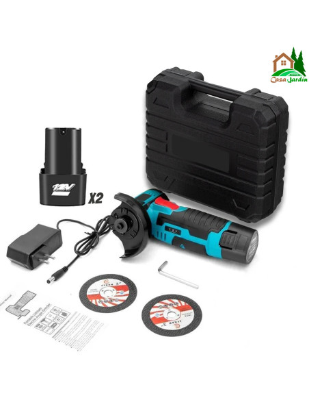 Mini Amoladora Angular 12V a Batería - vista conjunto completo