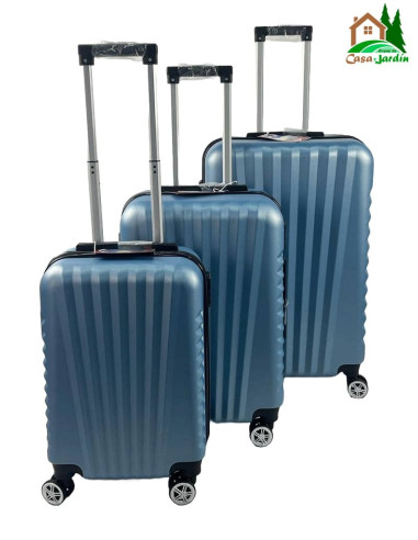 Conjunto de 3 Maletas SevillaS - modelo estepa - color azul - vista superior