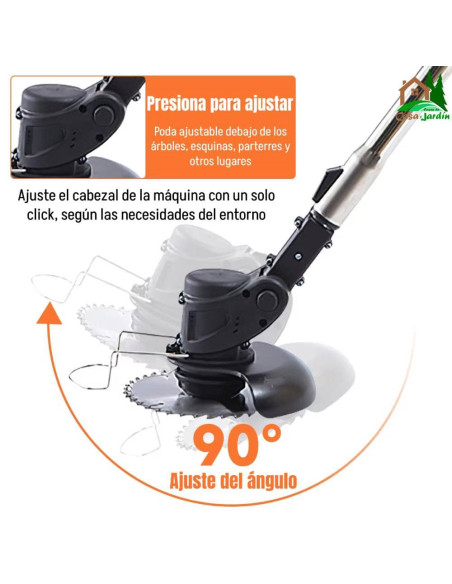 Cortacésped Eléctrico a batería 72V / Desbrozadora - vista detalle ángulo ajustable