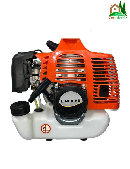 Desbrozadora 52cc gasolina con 7 discos - vista motor trasera