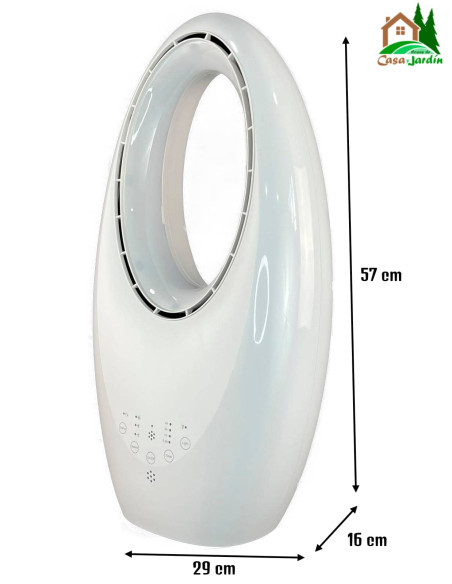 Ventilador sin Aspas - vista medidas