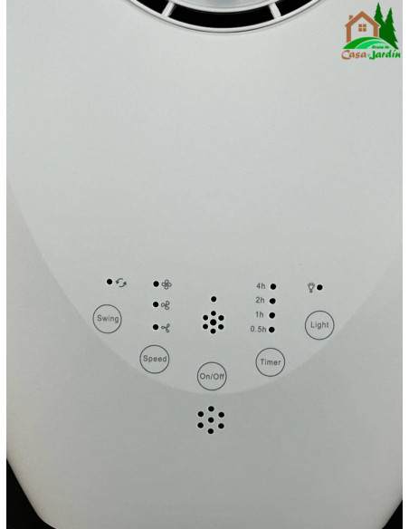 Ventilador sin Aspas - vista controles táctiles