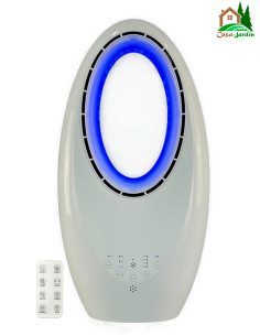 Ventilador sin Aspas - vista frontal iluminado con LED
