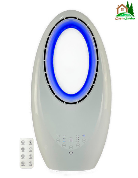 Ventilador sin Aspas - vista frontal iluminado con LED