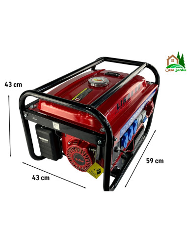 Generador de Gasolina Línea HD 5500 KS - vista medidas