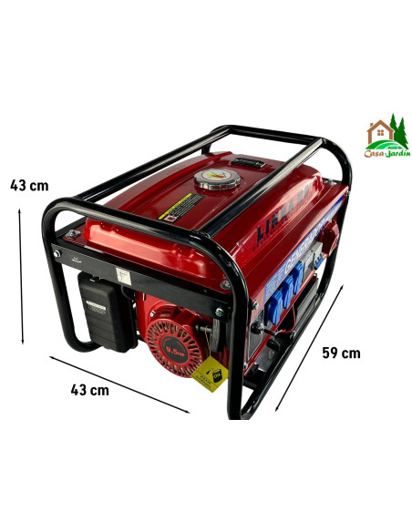 Generador de Gasolina Línea HD 5500 KS - vista medidas