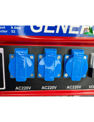 Generador de Gasolina Línea HD 5500 KS - vista detalle tomas monofásicas