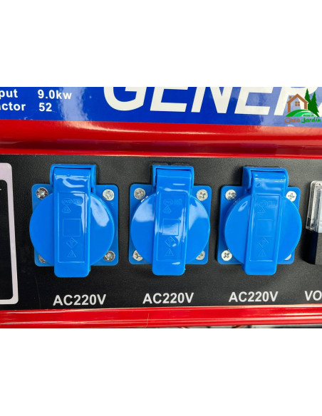 Generador de Gasolina Línea HD 5500 KS - vista detalle tomas monofásicas