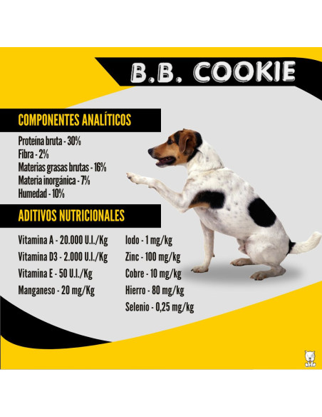 Pienso B.B. Cookie Sport 18 Kg - Componentes + Aditivos