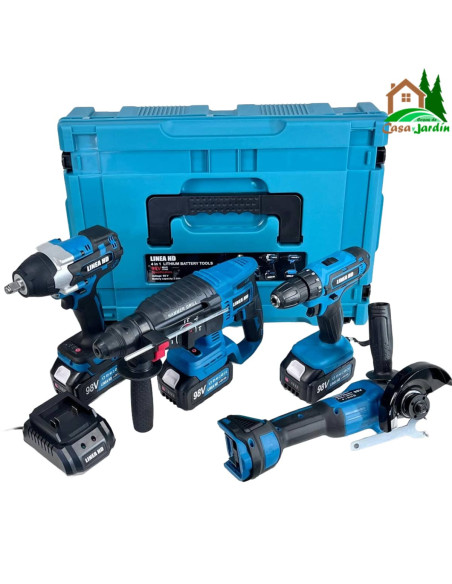 Pack Herramientas 4 en 1 Línea HD 98V - vista conjunto superior
