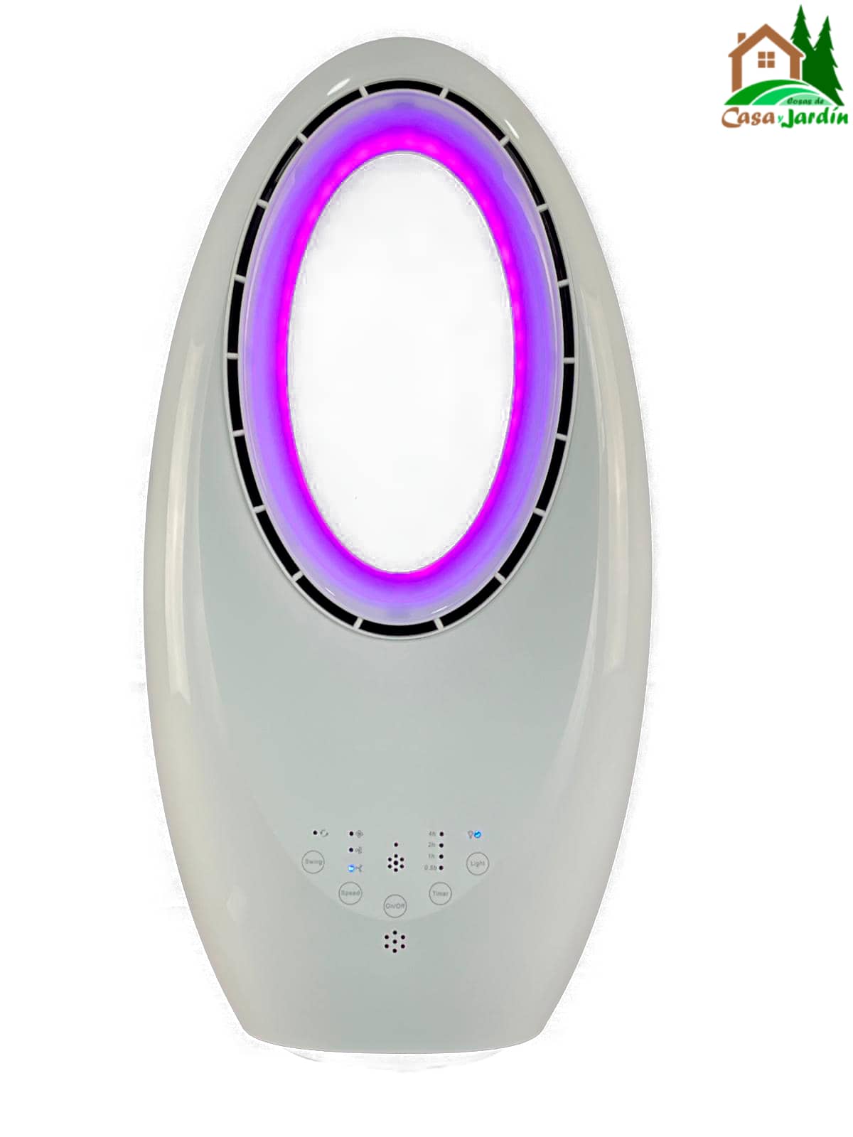 Ventilador sin aspas - vista iluminación color morado